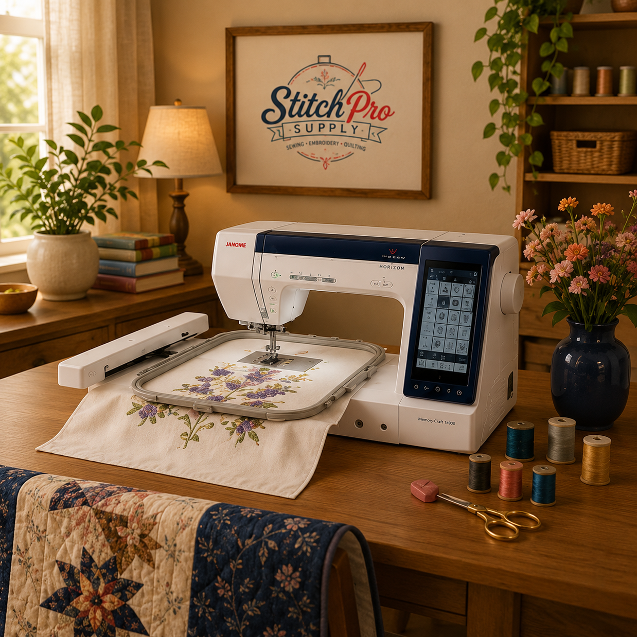 Janome Horizon Memory Craft 14000 Sewing, Embroidery & Quilting Machine