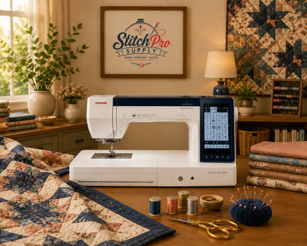 Janome Horizon Memory Craft 14000 Sewing, Embroidery & Quilting Machine