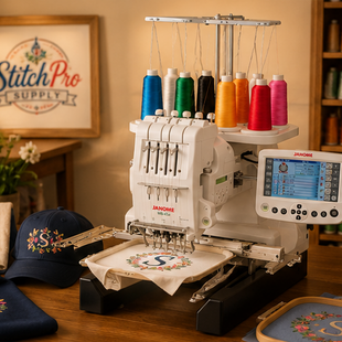 Janome MB-4Se Four-Needle Embroidery Machine | Professional Multi-Needle Commercial Embroidery System