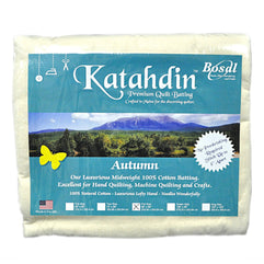 Katahdin Premium 100% Cotton Batting - Autumn 4oz - 90in x 96in