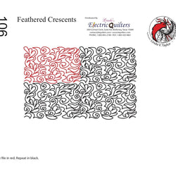 106 Feathered Crescents Pantograph by Linda V. Taylor