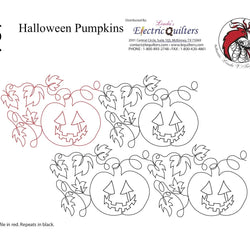 124 Halloween Pumpkins Pantograph by Linda V. Taylor