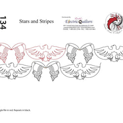 134 Stars And Stripes Pantograph by Linda V. Taylor