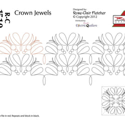 1510 Crown Jewels Pantograph And Block by Rose-Clair Fletcher
