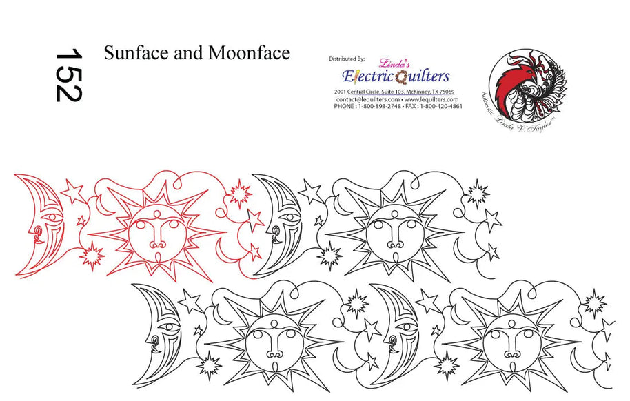 152 Moonface And Sunface Pantograph by Linda V. Taylor