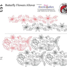153 Butterfly Flowers Pantograph by Linda V. Taylor