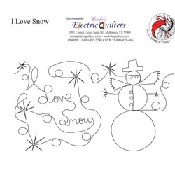 173 I Love Snow Pantograph with Blocks by Linda V. Taylor