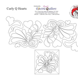 174 Curly Q Hearts Pantograph with Blocks by Linda V. Taylor