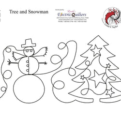 175 Trees And Snowman Pantograph by Linda V. Taylor