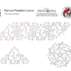 178 Harvest Pumpkin Leaves Pantograph with Blocks by Linda V. Taylor