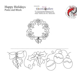 183 Happy Holidays Pantograph with Blocks by Linda V. Taylor