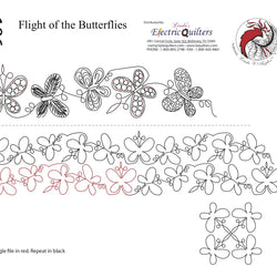 186 Flight Of The Butterflies Pantograph with Blocks by Linda V. Taylor