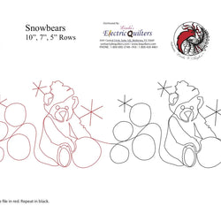 190 Snow Bears Pantograph with Blocks by Linda V. Taylor