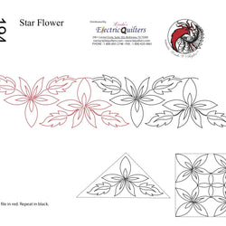194 Star Flower Pantograph with Blocks by Linda V. Taylor