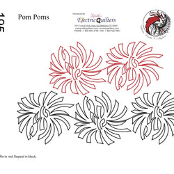 195 Pom Poms Pantograph by Linda V. Taylor