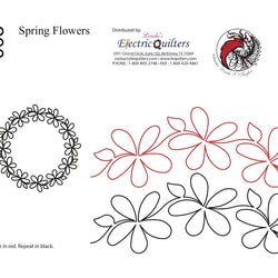 200 Spring Flowers Pantograph with Blocks by Linda V. Taylor