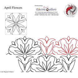 201 April Flowers Pantograph And Blocks Combo
