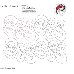 210 Feathered Swirls Pantograph by Linda V. Taylor