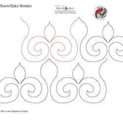 211 Snowflake Border Pantograph by Linda V. Taylor