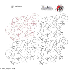 215 Stars And Swirls Pantograph by Linda V. Taylor