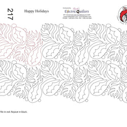 217 Happy Holidays Pantograph by Linda V. Taylor