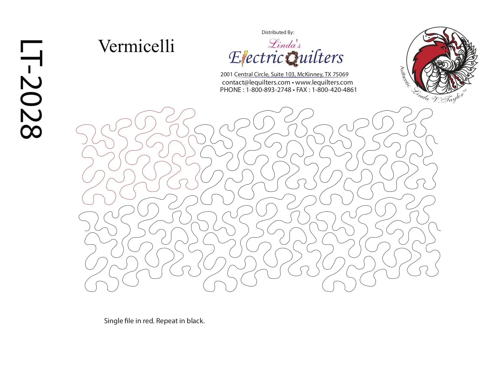 228 Vermicelli Pantograph by Linda V. Taylor