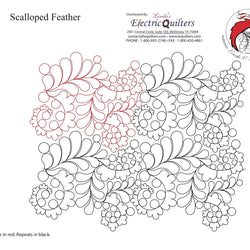 231 Scalloped Feather Pantograph by Linda V. Taylor
