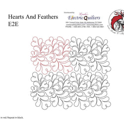 235 Hearts And Feathers Pantograph by Linda V. Taylor