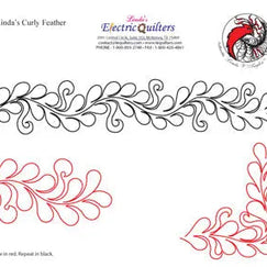 024 Lindas Curly Feather Pantograph by Linda V. Taylor