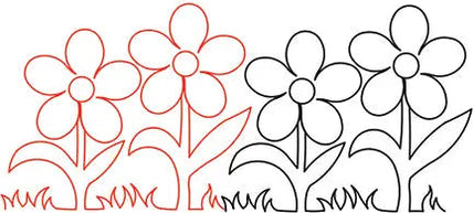 265 Daisy Border Pantograph by Linda V. Taylor