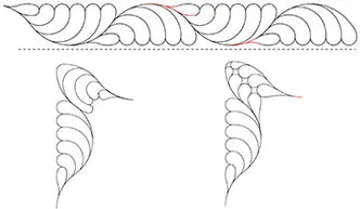 284 Fickle Feather Pantograph by Linda V. Taylor