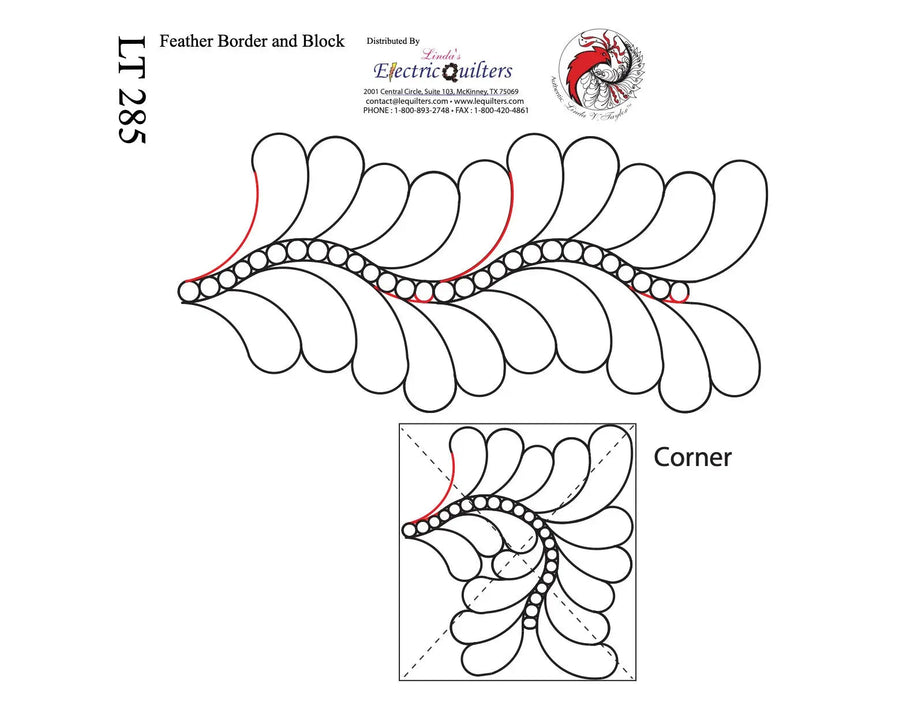 285 Feather Border Pantograph by Linda V. Taylor