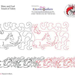 031 Mare & Foal/Touch Of Talon Pantograph by Linda V. Taylor