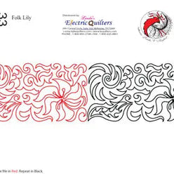033 Folk Lily Pantograph by Linda V. Taylor