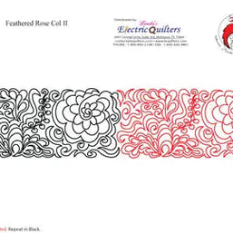 034 Feathered Rose Col Ii Pantograph by Linda V. Taylor