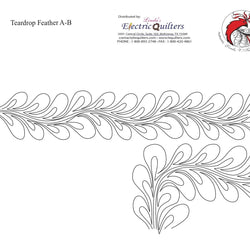 051 Teardrop Feather Pantograph by Linda V. Taylor