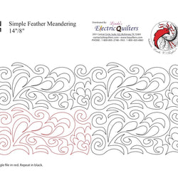 075 Simple Feather Meandering Pantograph by Linda V. Taylor