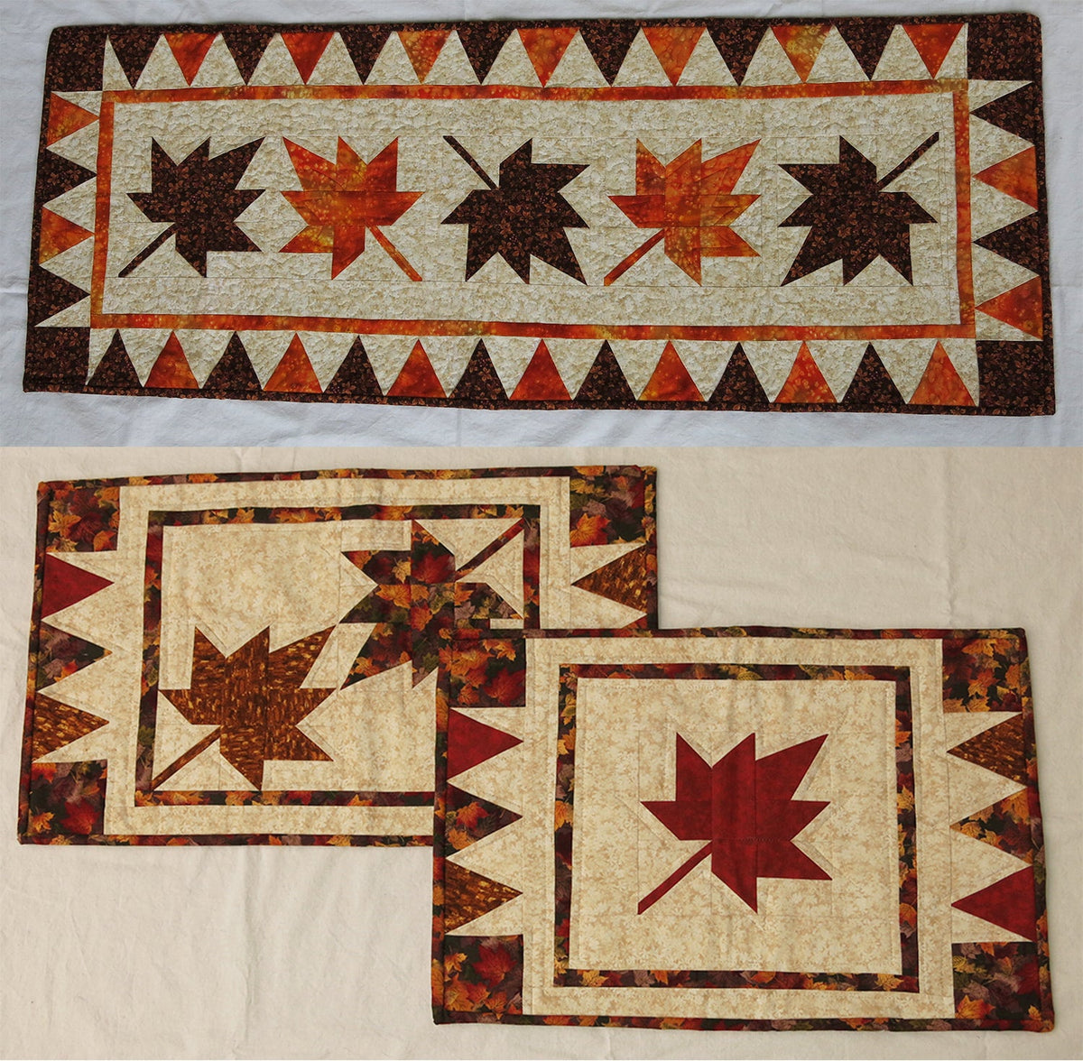 Falling Leaves Table Runner and Placemats Downloadable Pattern