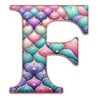 Mermaid Letter F Fabric Panel