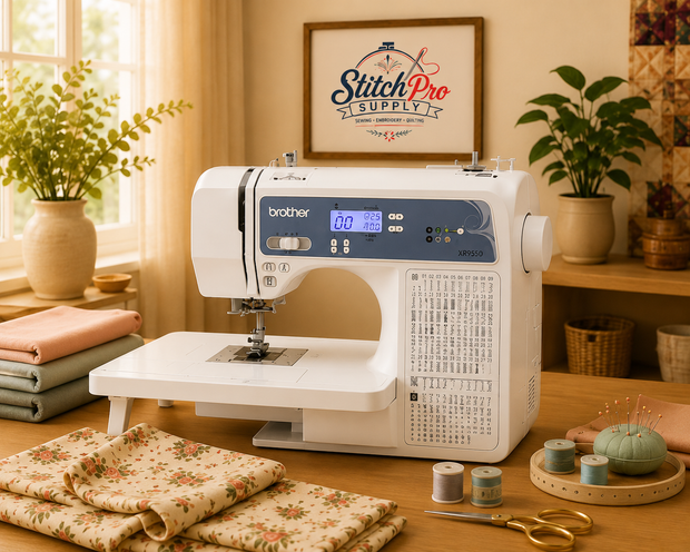 Brother XR9550 Computerized Sewing & Quilting Machine | 165 Built-In Stitches, Wide Table & LCD Display