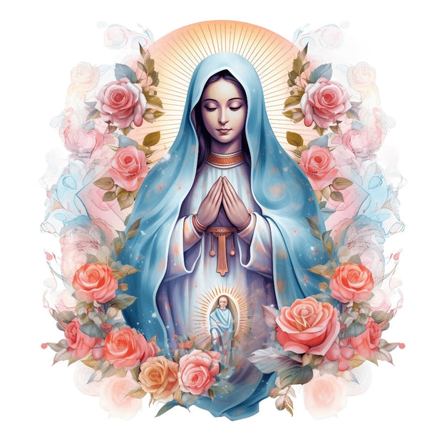 Mother Mary Catholic Fabric Panel 10