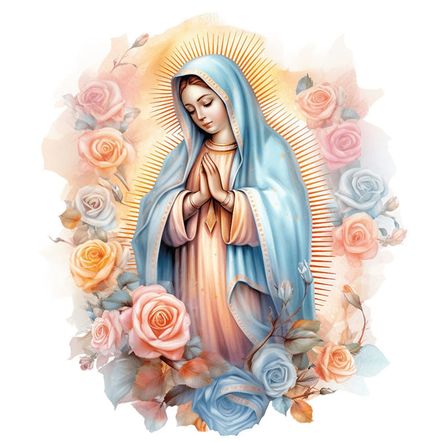 Mother Mary Catholic Fabric Panel 2