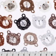 Multi Cozy Cubs Cloud Cuddle Fabric per yard