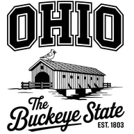 Ohio Black and White Fabric Panel