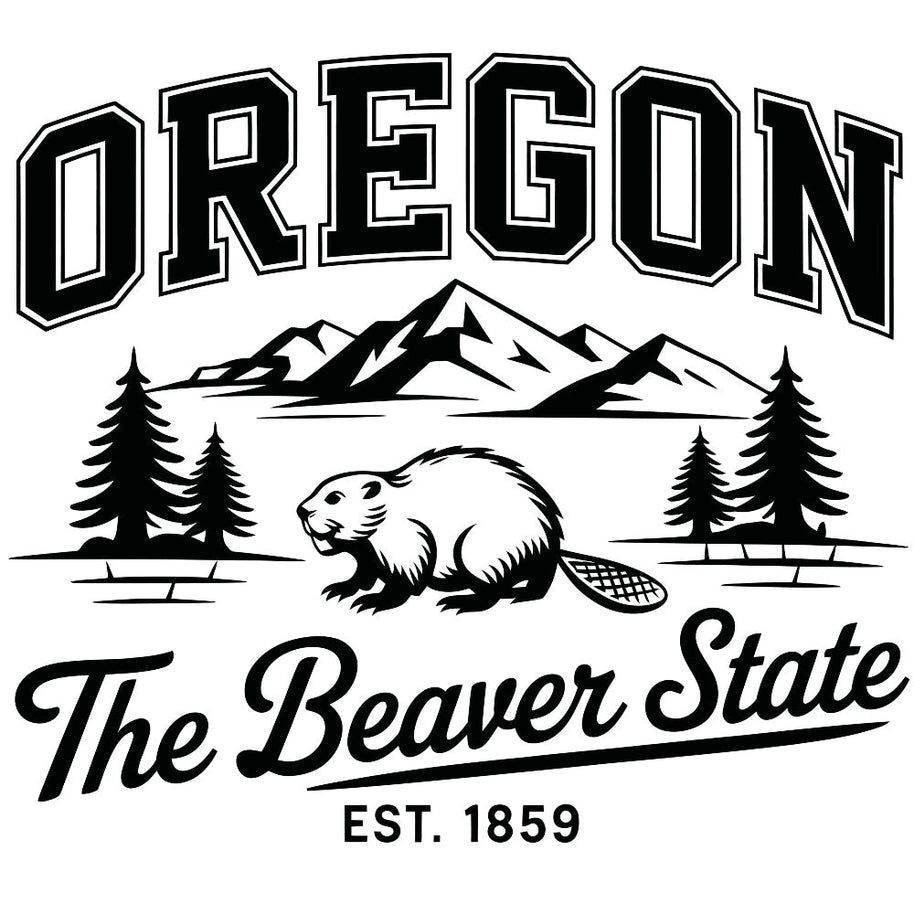 Oregon Black and White Fabric Panel
