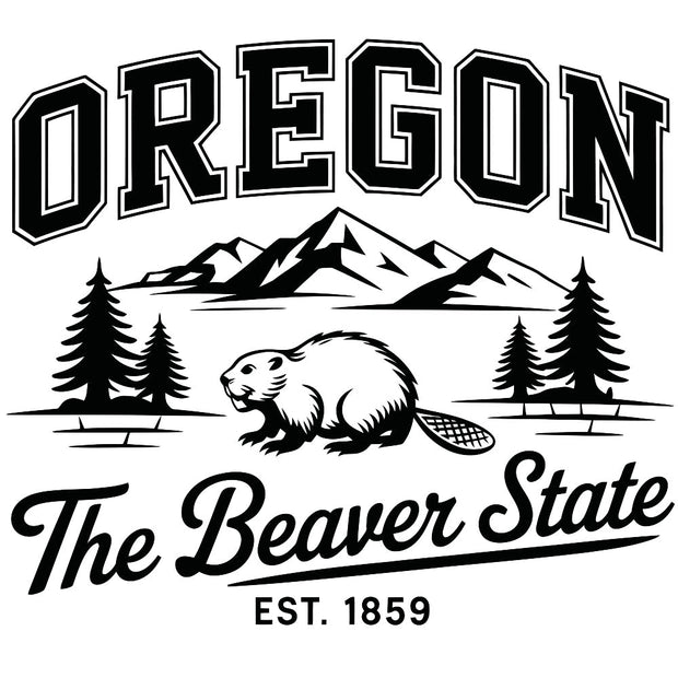 Oregon Black and White Fabric Panel