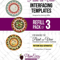Point of View Folded Star Table Topper Interfacing Templates 3pk