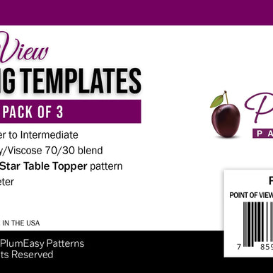 Point of View Folded Star Table Topper Interfacing Templates 3pk