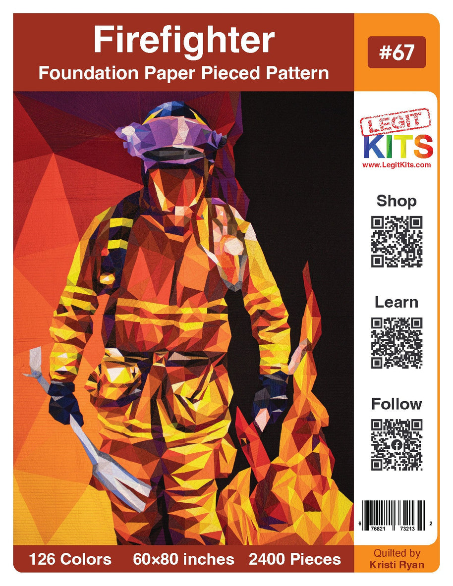 Firefighter Quilt Kit KONA