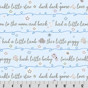 Pastel Goodnight Farm Lullaby Quilting Cuddle Fabric Per Yard